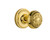 Nostalgic Neoclassical Egg & Dart Door Knob - Classic Rosette - 64mm - Polished Brass