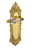 Nostalgic Parlour Crystal Lever Door Handle - Victorian Plate - 209 x 73mm - Polished Brass