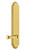 Grandeur Georgetown Lever Door Handle - Arc Tall Plate - 279 x 64mm - Polished Brass