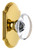 Grandeur Provence Clear Crystal Door Knob - Arc Short Plate - 121 x 64mm - Polished Brass