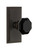 Grandeur Lyon Black Crystal Door Knob - Carre Short Plate - 121 x 64mm - Timeless Bronze