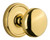 Grandeur Fifth Avenue Door Knob - Georgetown Rosette - 67mm - Polished Brass