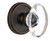 Grandeur Provence Clear Crystal Door Knob - Georgetown Rosette - 67mm - Timeless Bronze
