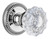 Grandeur Versailles Clear Crystal Door Knob - Georgian Rope Rosette - 67mm - Bright Chrome