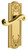 Grandeur Georgian Newport Lever Door Handle - Parthenon Plate - 199 x 67mm - Polished Brass