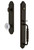 Grandeur Arc Tall Entry Door Handleset - Fontainebleau Clear Crystal Knob - Timeless Bronze