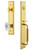 Grandeur Carre Tall Entry Door Handleset - Biarritz Clear Crystal Knob - Lifetime Brass