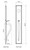 Grandeur Carre Tall Entry Door Handleset - Bordeaux Clear Crystal Knob - Timeless Bronze