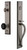 Grandeur Fifth Avenue Tall Entry Door Handleset - Lyon Black Crystal Knob - Antique Pewter