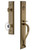 Grandeur Fifth Avenue Tall Entry Door Handleset - Provence Clear Crystal Knob - Vintage Brass