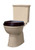 RAK Kingston Close Coupled S-Trap Toilet Suite with Mahogany Seat - Ivory