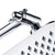 Fienza Slice Adjustable Square Shower Head - 149mm Rose - Chrome