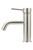 Meir Curved Medium Basin Mixer Tap - Fixed Spout - Brushed Nickel