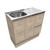 Fienza Citi Laundry Sink with Cabinet - 890 x 872x 460mm - Scandi Oak