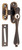 Tradco Lockable Teardrop Casement Fastener - Right Hand - 115 x 34mm - Antique Brass