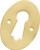 Tradco Escutcheon Keyhole Cover - 44 x 30mm - Polished Brass