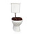 RAK Georgia Link S-Trap Toilet Suite with Mahogany Seat - White