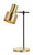 Telbix Croset Industrial Desk Lamp - Gold Shade - Black & Gold