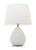 Telbix Orson Ribbed Marble Base Table Lamp - White