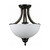 Lighting Inspirations Houston Semi Flush Mount Ceiling Light - 390 x 330mm - Bronze