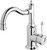 Phoenix Nostalgia Basin Mixer Tap - White Lever - Swivel Spout - Chrome