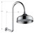 Fienza Modern Vintage Lillian Waterfall Shower Head - 208mm Rose - Matte Black