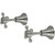 Fienza Modern Vintage Lillian Wall Top Assemblies - Cross Handles - Brushed Nickel