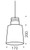 Telbix Fredi Cord Pendant Light - Small - 170mm - Grey & Nickel