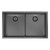Piazza Double Bowl Kitchen Sink - 758x445mm - Black Pearl