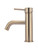 Meir Curved Medium Basin Mixer Tap - Fixed Spout - Champagne