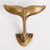 Hepburn Whale Tail Robe Hook - 90mm - Acid Washed Brass