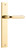 Iver Oslo Return Lever Door Handle - Rectangular Plate - 240 x 38mm - Polished Brass