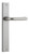 Iver Oslo Return Lever Door Handle - Rectangular Plate - 240 x 38mm - Satin Nickel