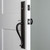 Ageless Iron Loch Rosette Entry Door Handleset - Oval Aeg Knob - Black Iron