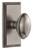 Grandeur Oval Eden Prairie Door Knob - Carre Short Plate - 121 x 64mm - Antique Pewter