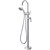 Fienza Modern Vintage Eleanor Floor Bath Tap w/ Hand Shower - Metal Lever - Swivel Spout - Chrome