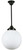 Lighting Inspirations Rod Pendant Light - 10" Sphere Glass - 250mm - Patina Black
