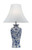 Telbix Hulong Decorative Bird Table Lamp - Blue & White