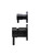 Meir Small Round Plate Wall Mixer & Diverter - Matte Black