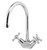 CB Ideal Roulette Tall Gooseneck Twinner Kitchen Mixer Tap - Swivel Spout