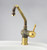 CB Ideal Upswept Outlet Basin Mixer Tap - Roulette Lever - 200mm - Swivel Spout