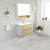 Fienza Scandi Oak Amato Cabinet - Gloss White Rotondo Top - 900mm - Wall Hung - White Side Panels