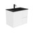 Fienza Fingerpull Bathroom Vanity - 750mm - Satin White Cabinet with Matte Black Basin Top