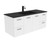 Fienza Unicab Bathroom Vanity - 1200mm - Gloss White Cabinet with Matte Black Basin Top