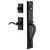 Ageless Iron Vale Entry Door Handleset - Classic Tine Lever - Black Iron