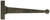 From The Anvil Penny End Decorative Tee Hinge - 305mm - Beeswax (Pair)