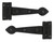From The Anvil Arrow Head Cast Decorative Tee Hinge - 152mm - Black (Pair)