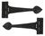 From The Anvil Arrow Head Cast Decorative Tee Hinge - 269mm - Black (Pair)