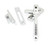 From The Anvil Reeded Casement Fastener - 105 x 36mm - Chrome