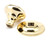 From The Anvil Round Centre Door Knob - 73mm - Unlacquered Polished Brass